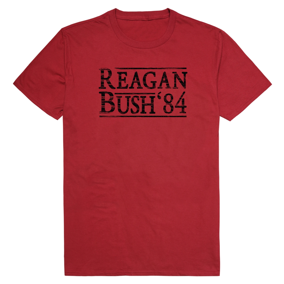 RS9-RE1-CAR-02 Distressed Campaign Reagan 1 Short Sleeve T-Shirt, Cardinal - Medium