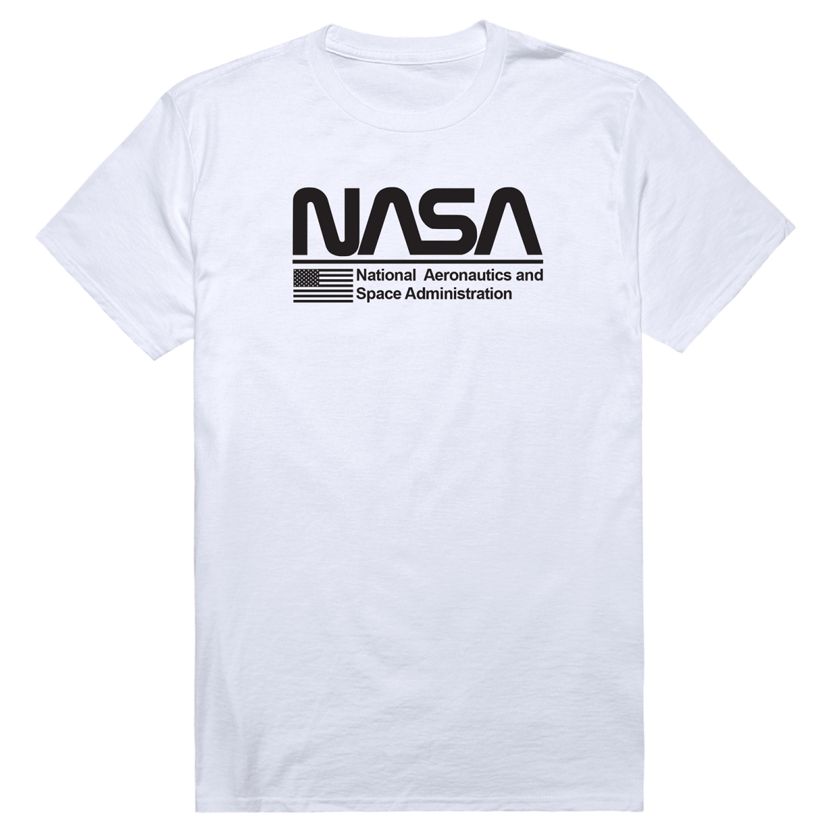 AM5-NS3-WHT-04 Basic Military NASA 3 Short Sleeve T-Shirt, White - Extra Large
