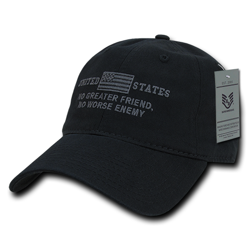 A03-NGF-BLK Relaxed Graphic Cap - No Greater frnd, Black