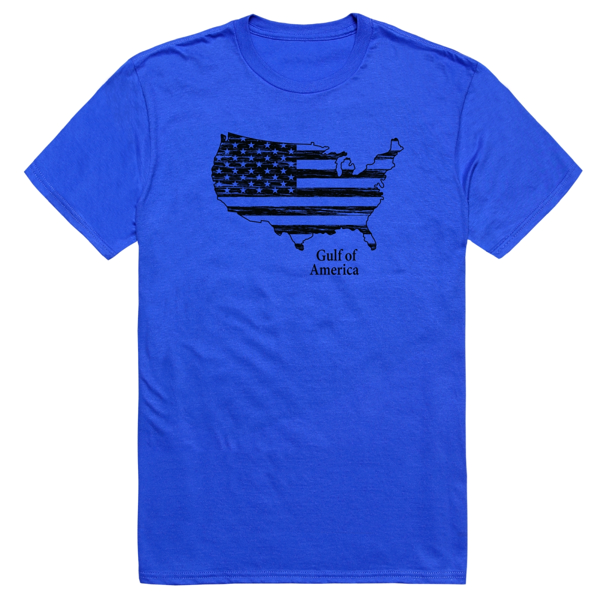 AM3-227-RYL-04 America Basic Gulf Short Sleeve T-Shirt, Royal Blue - Extra Large