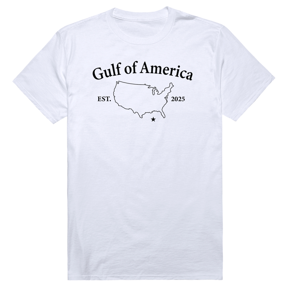 AM3-228-WHT-01 Basic Gulf of America Short Sleeve T-Shirt, White - Small