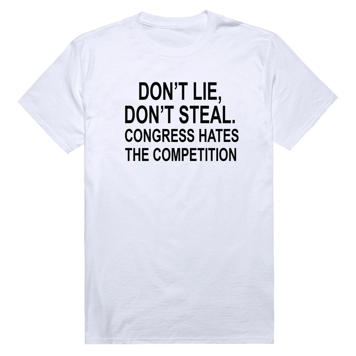 AM3-251-WHT-04 America Basic Do Not Lie Short Sleeve T-Shirt, White - Extra Large