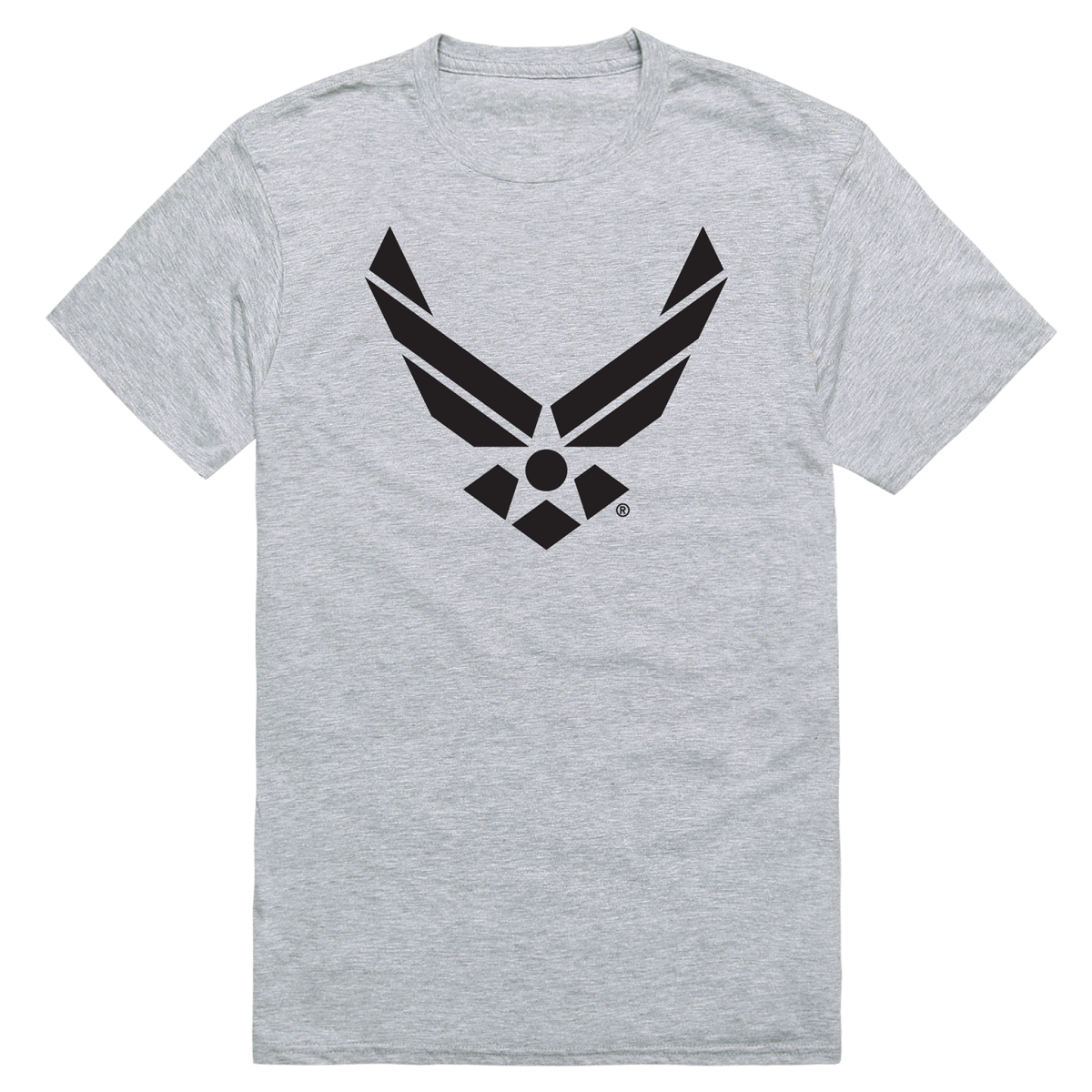 AM5-AF1-HGY-04 Basic Military US Air Force 1 Short Sleeve T-Shirt, Heather Gray - Extra Large