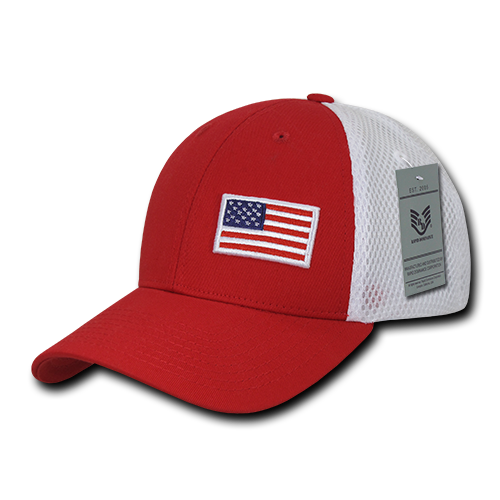 Aero Foam Flex Caps - USA - Red