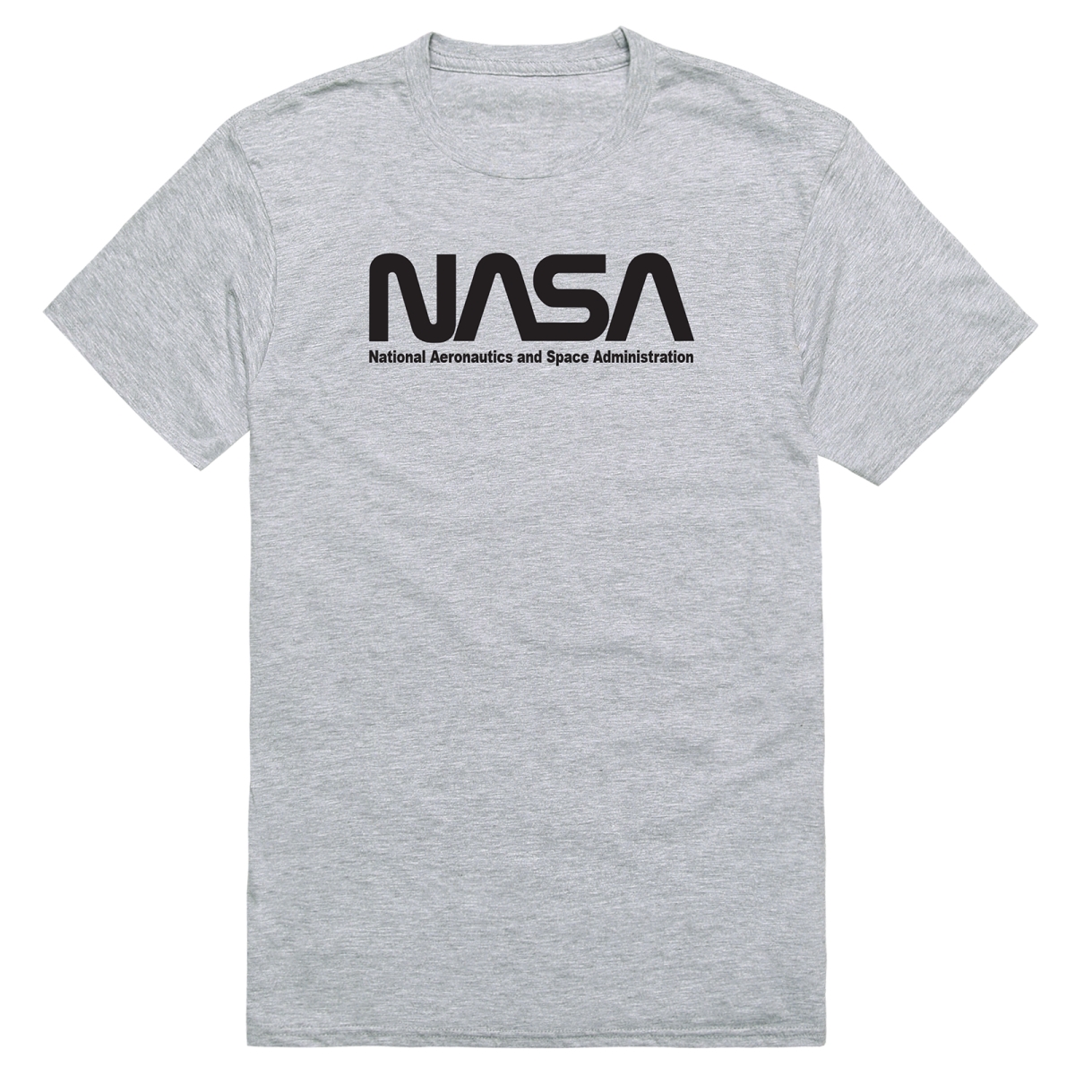 AM5-NS2-HGY-04 Basic Military NASA 2 Short Sleeve T-Shirt, Heather Gray - Extra Large