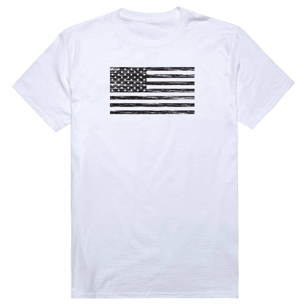 AM6-USA-WHT-04 Classic Graphic USA Flag Short Sleeve T-Shirt, White - Extra Large