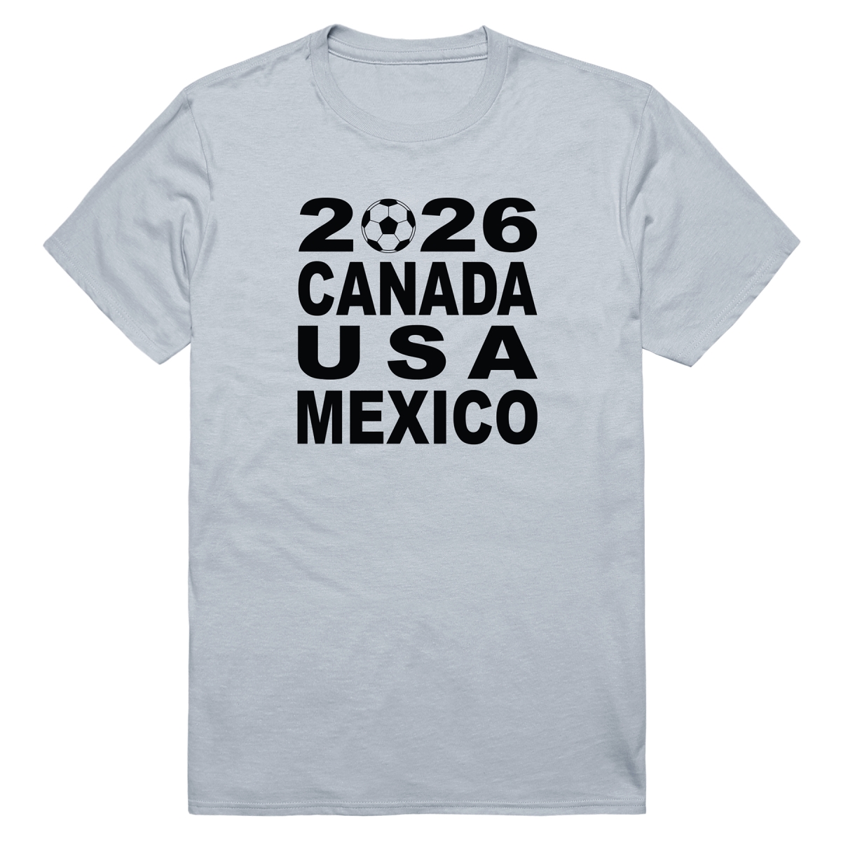 MD1-SB5-SIL-02 Soccer 2026 States Short Sleeve T-Shirt, Silver - Medium