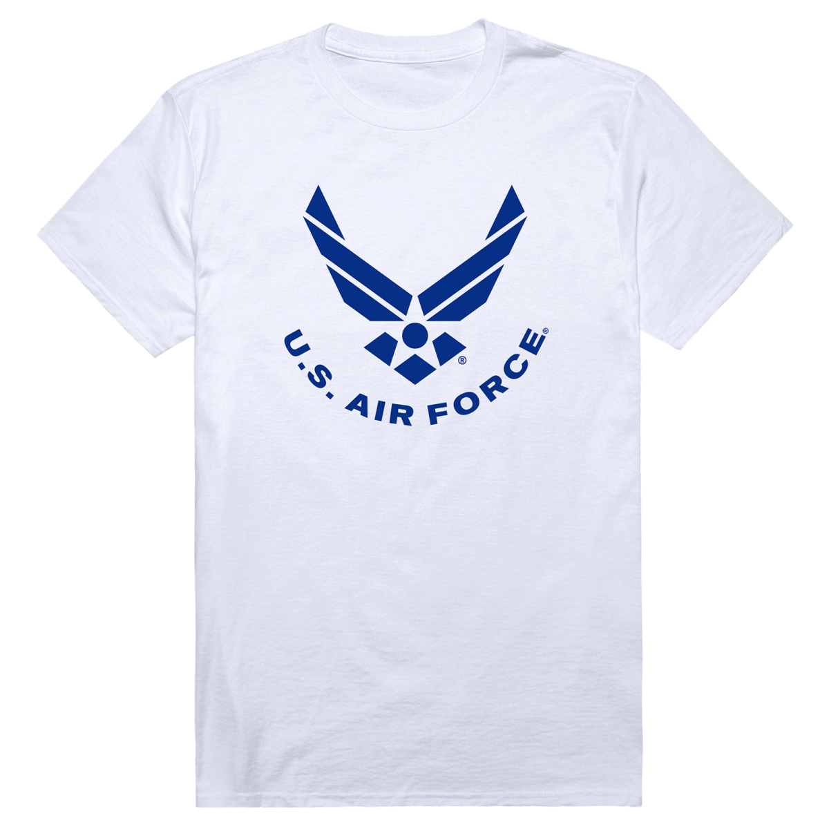 RS2-AF7-WHT-01 Relaxed Graphic USAF 7 Short Sleeve T-Shirt, White - Small