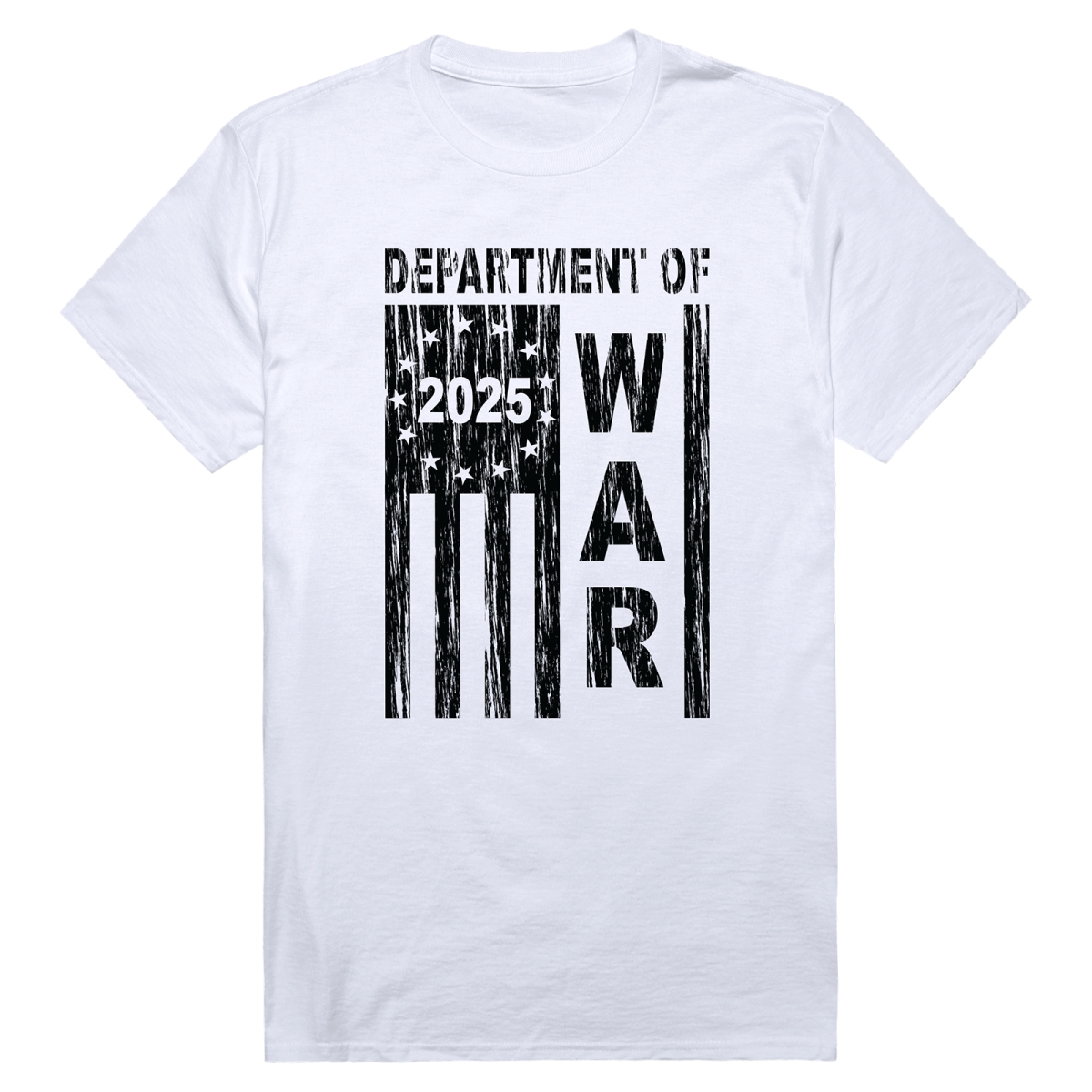 AM1-230-WHT-03 America Department of War 2025 Short Sleeve T-Shirt, White - Large