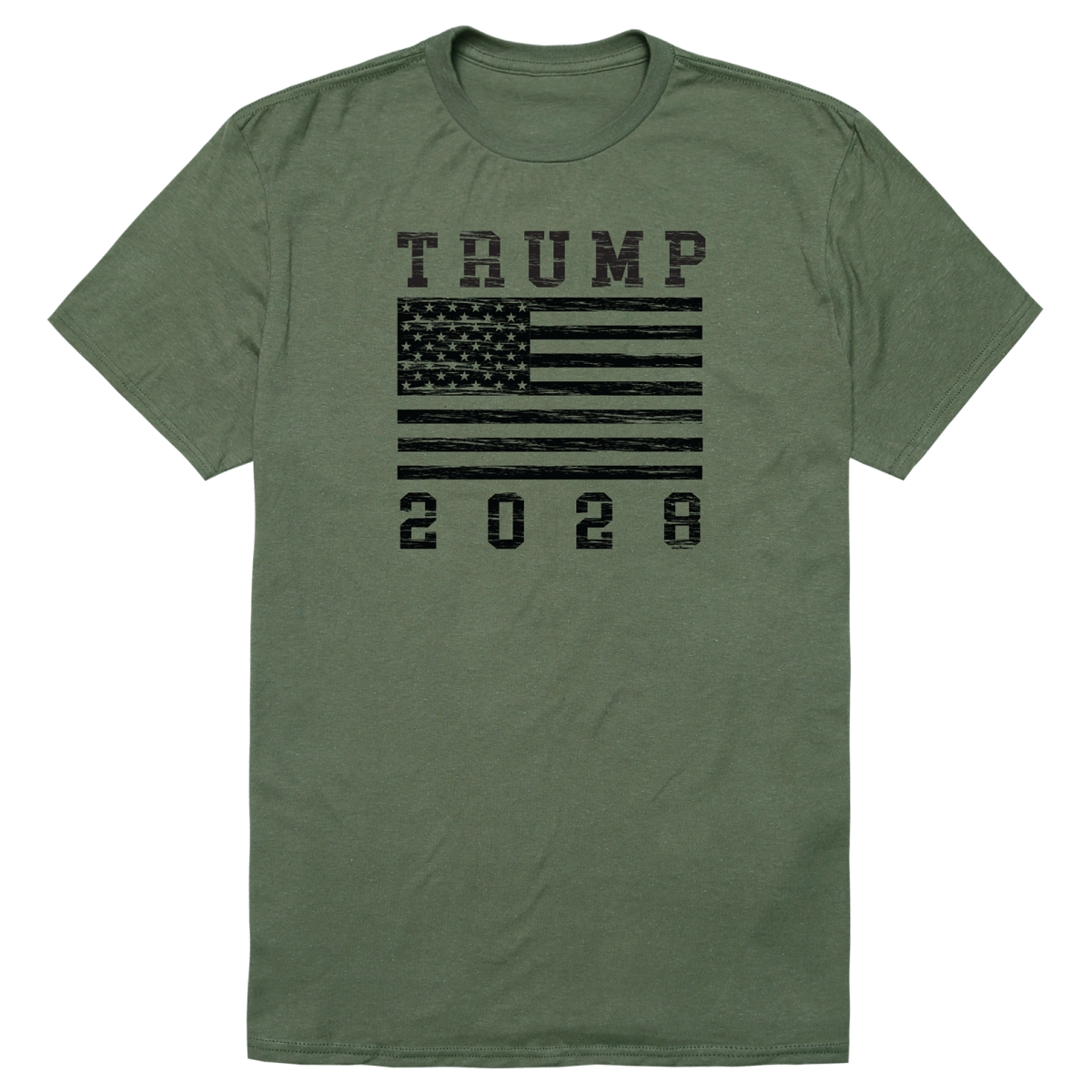 AM2-TRU-OLV-02 Campaign Trump Short Sleeve T-Shirt, Olive - Medium