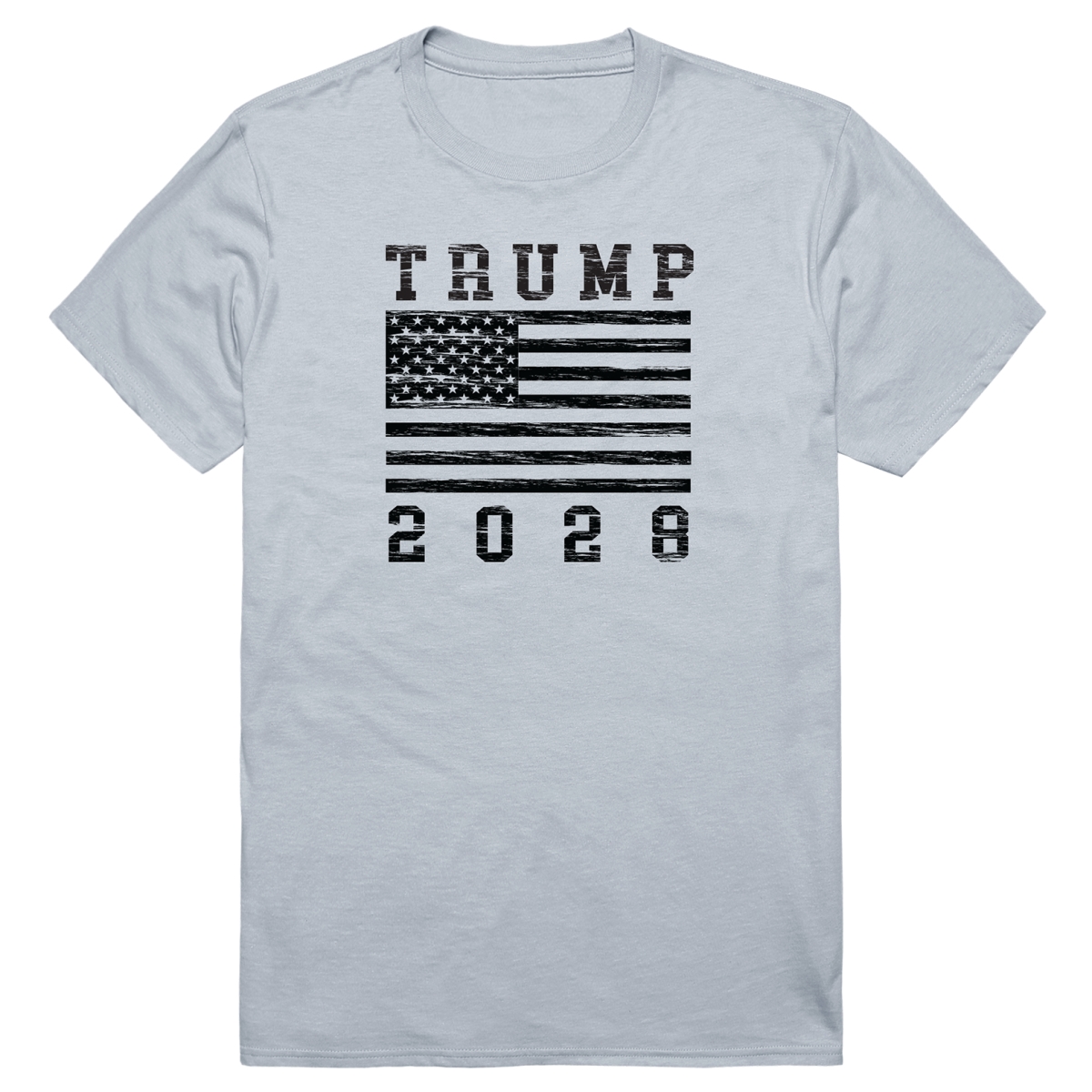 AM2-TRU-SIL-02 Campaign Trump Short Sleeve T-Shirt, Silver - Medium