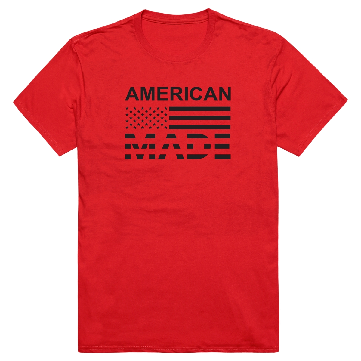 AM3-213-RED-02 America Basic American Made Short Sleeve T-Shirt, Red - Medium