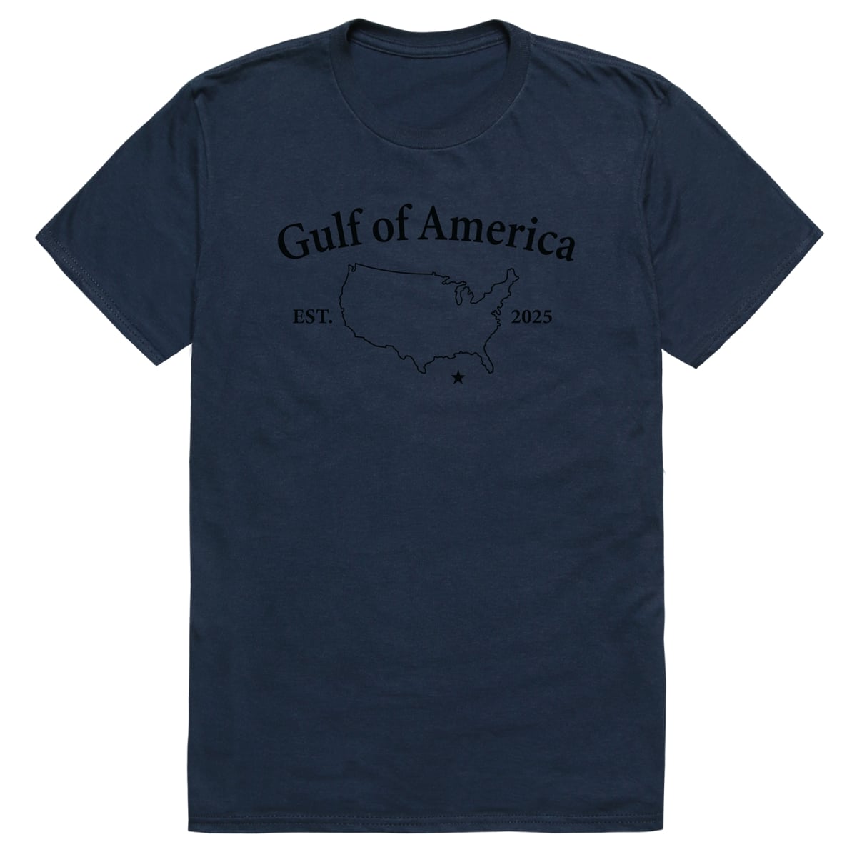 AM3-228-NVY-04 Basic Gulf of America Short Sleeve T-Shirt, Navy - Extra Large