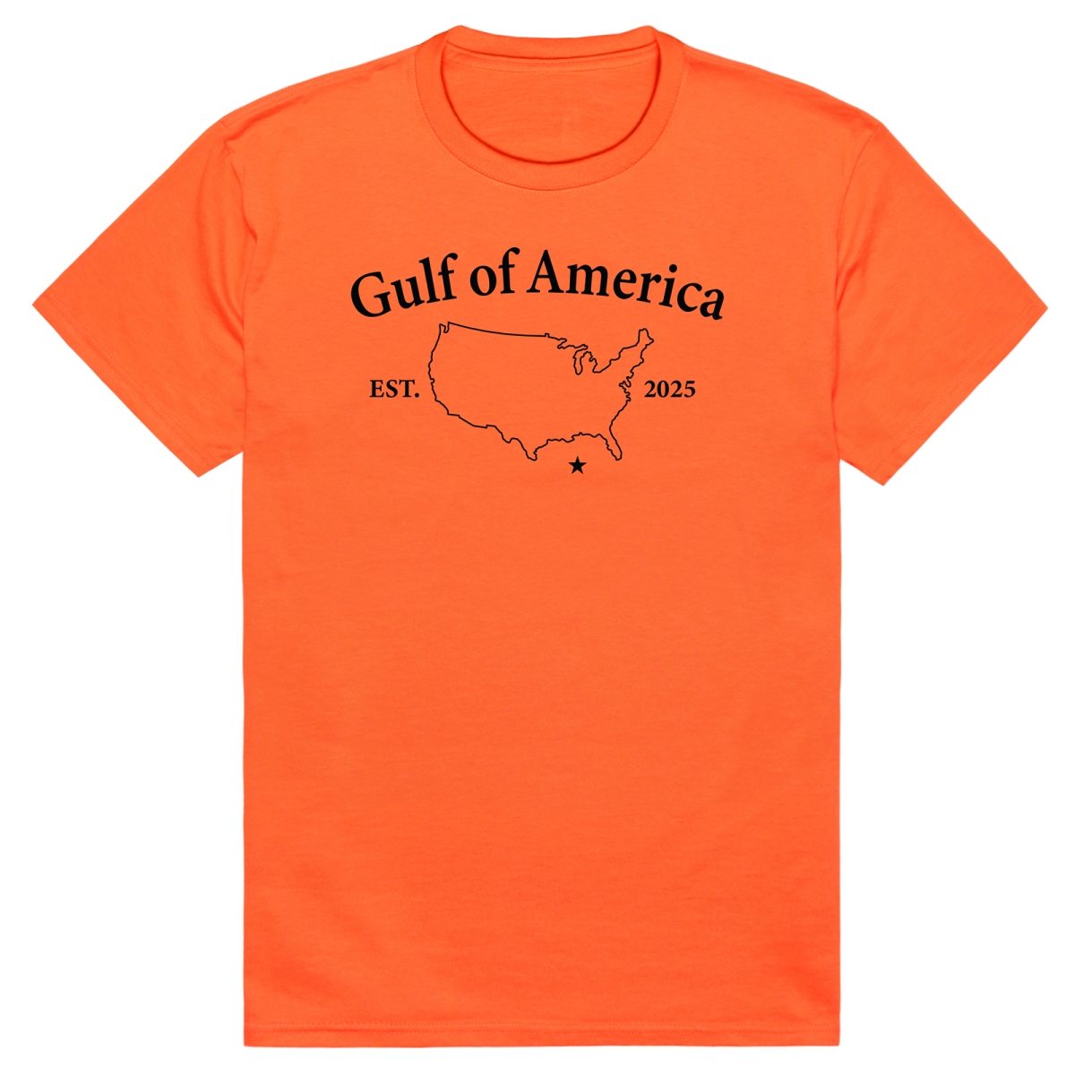 AM3-228-ORN-02 Basic Gulf of America Short Sleeve T-Shirt, Orange - Medium