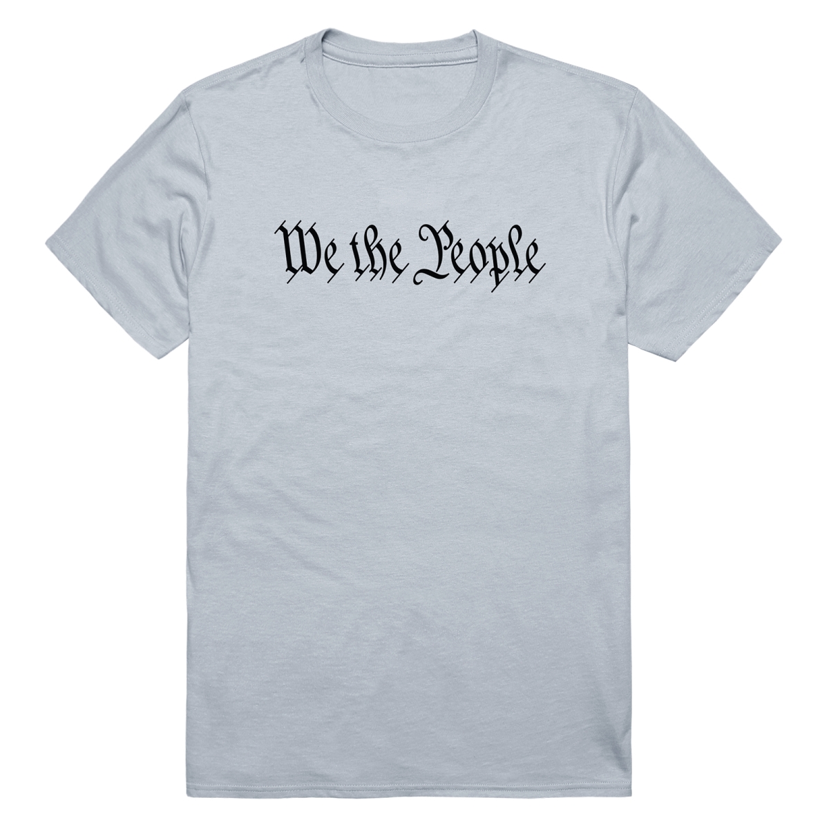 AM3-236-SIL-01 America Basic We the People Short Sleeve T-Shirt, Silver - Small