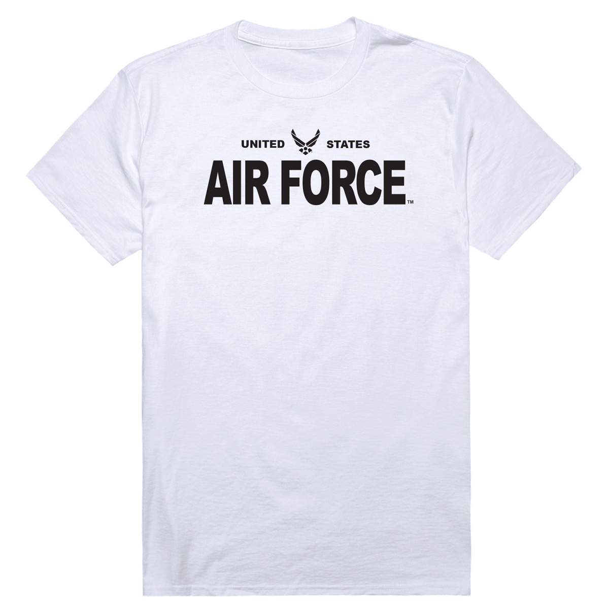 AM5-AF7-WHT-01 Basic Military US Air Force 7 Short Sleeve T-Shirt, White - Small