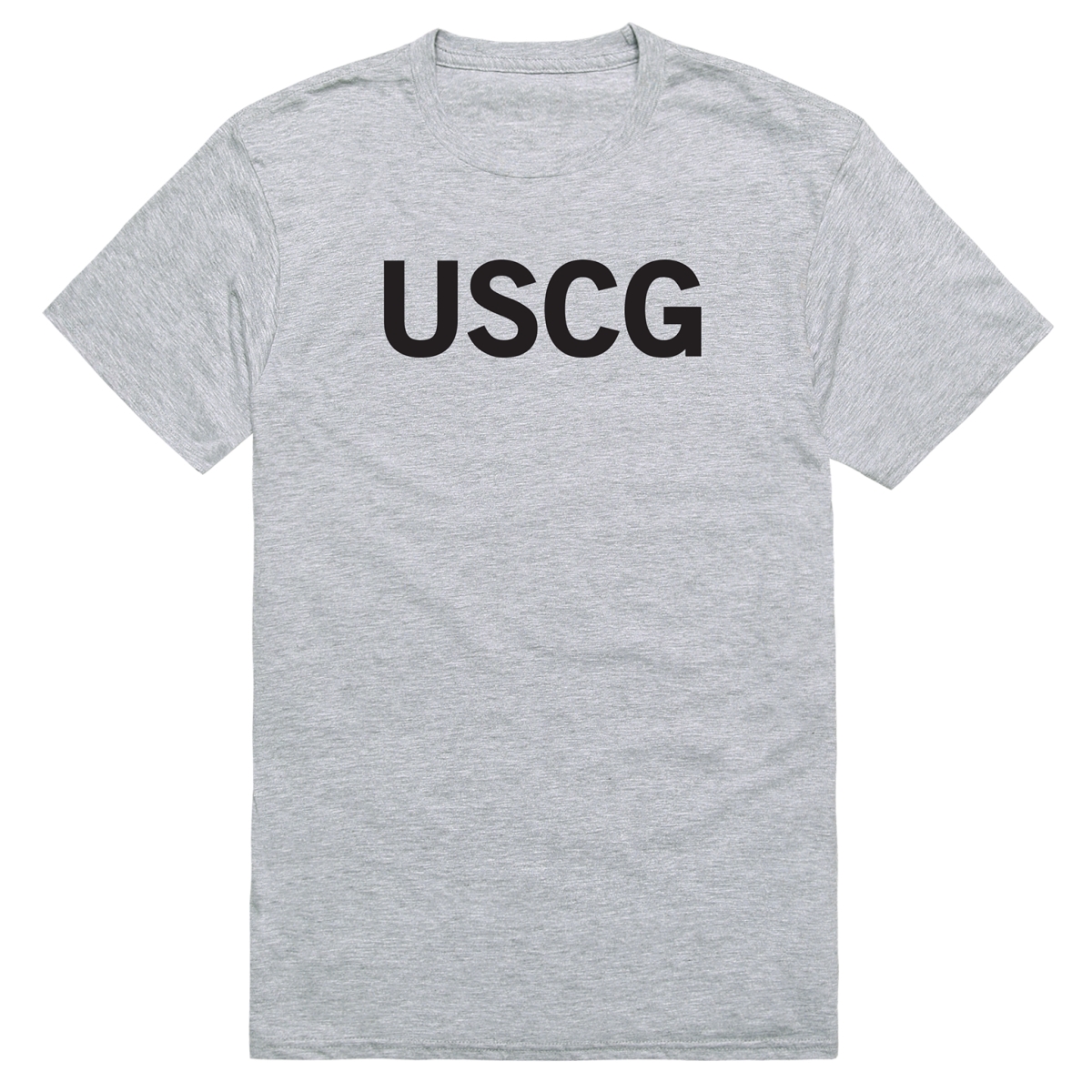 AM5-CG3-HGY-02 Basic Military USCG 3 Short Sleeve T-Shirt, Heather Gray - Medium