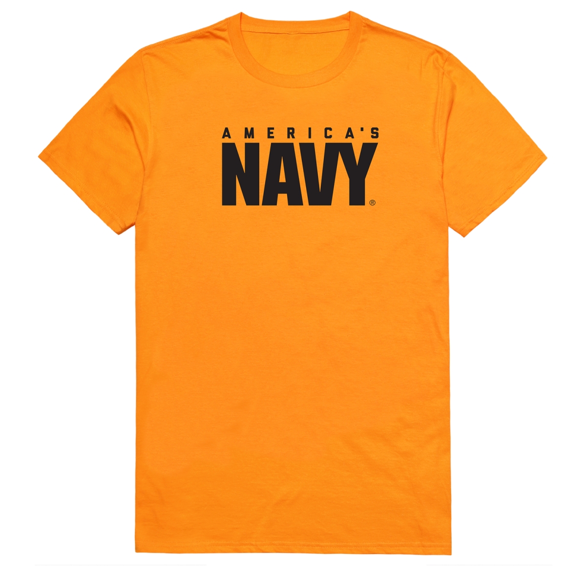 AM5-NA1-GLD-02 Basic Military US Navy 1 Short Sleeve T-Shirt, Gold - Medium
