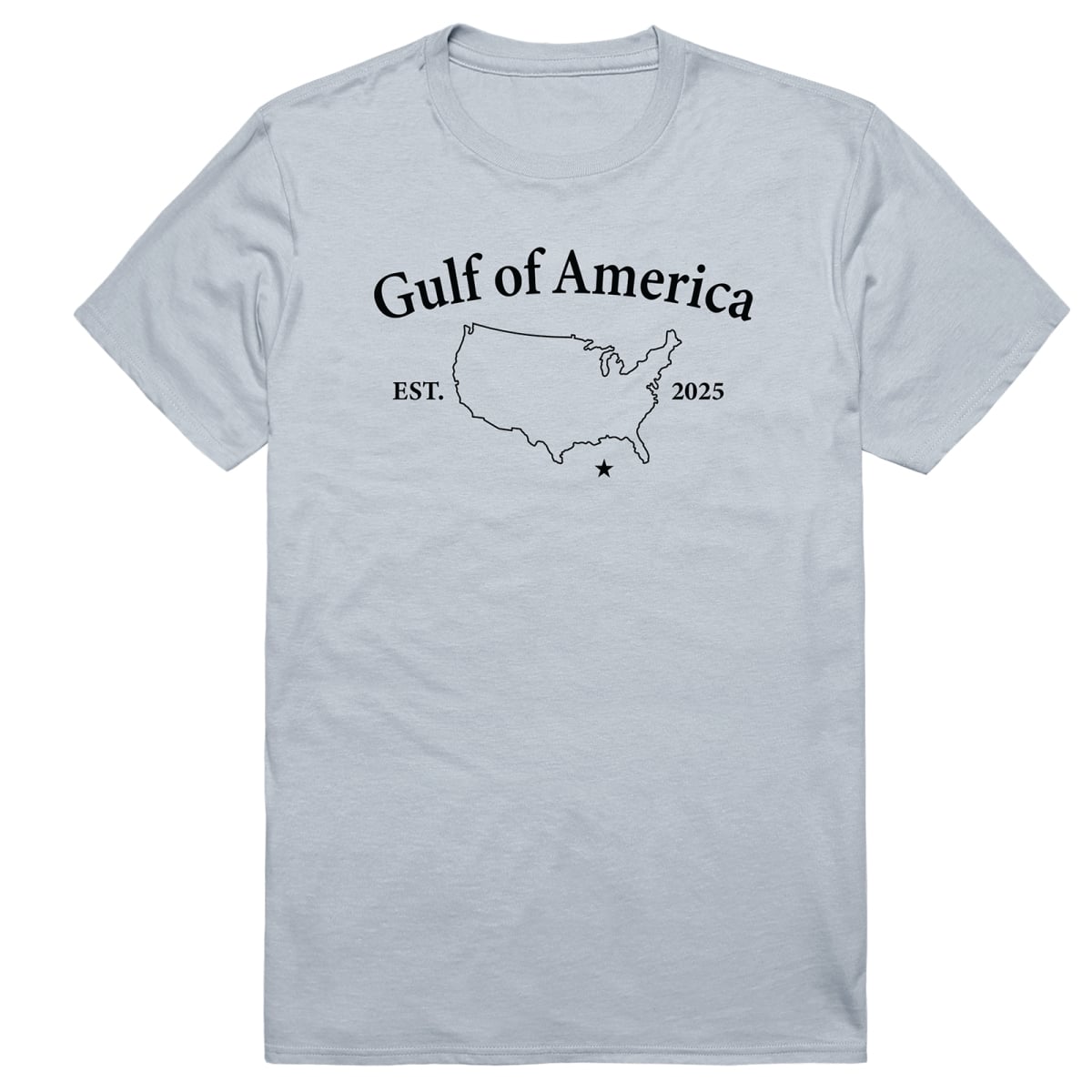 AM3-228-SIL-02 Basic Gulf of America Short Sleeve T-Shirt, Silver - Medium