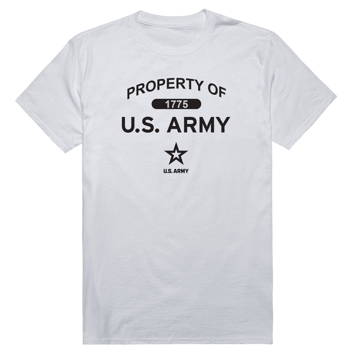 AM5-AR5-WHT-03 Basic Military Army 5 Short Sleeve T-Shirt, White - Large