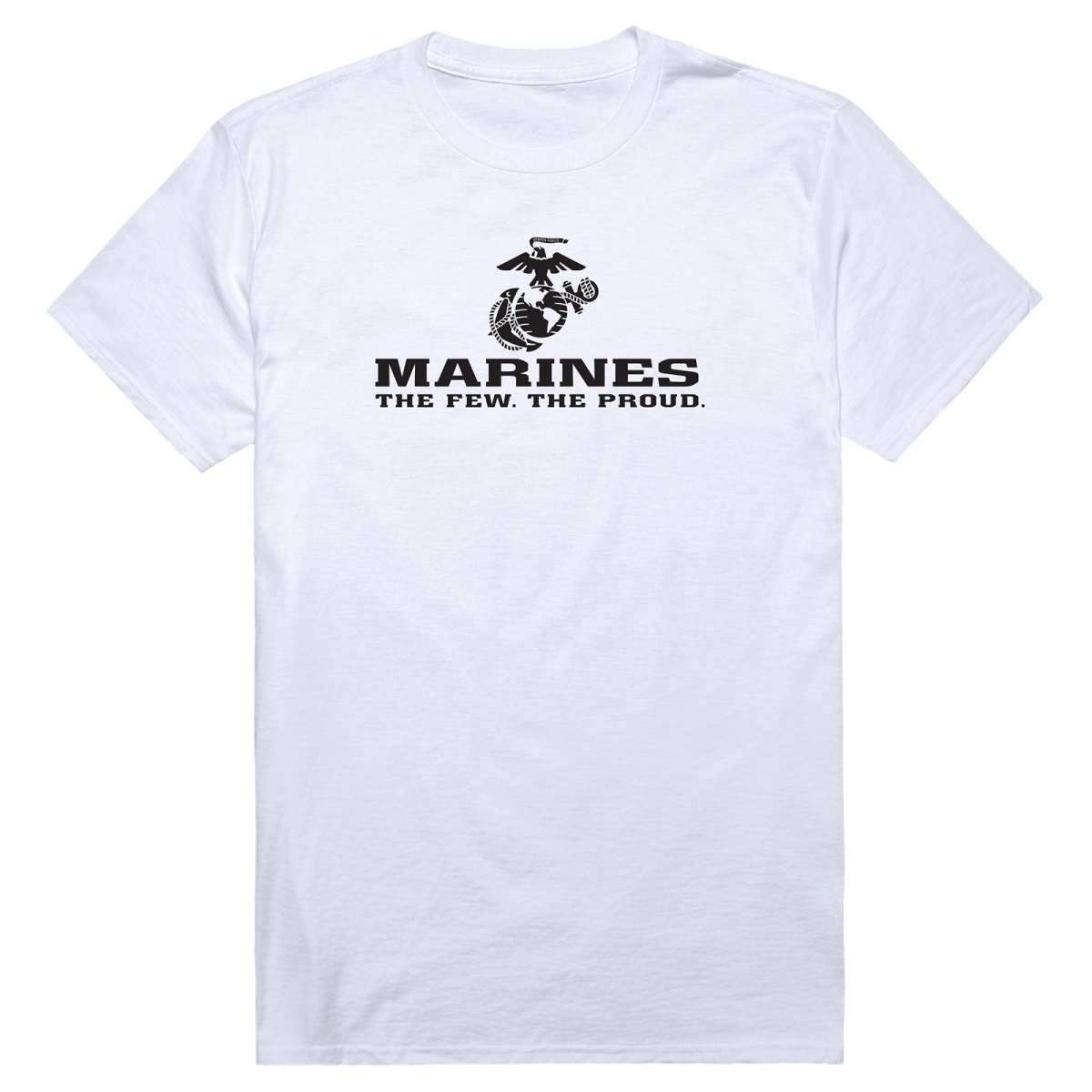 AM5-MC1-WHT-04 Basic Military US Marines 1 Short Sleeve T-Shirt, White - Extra Large