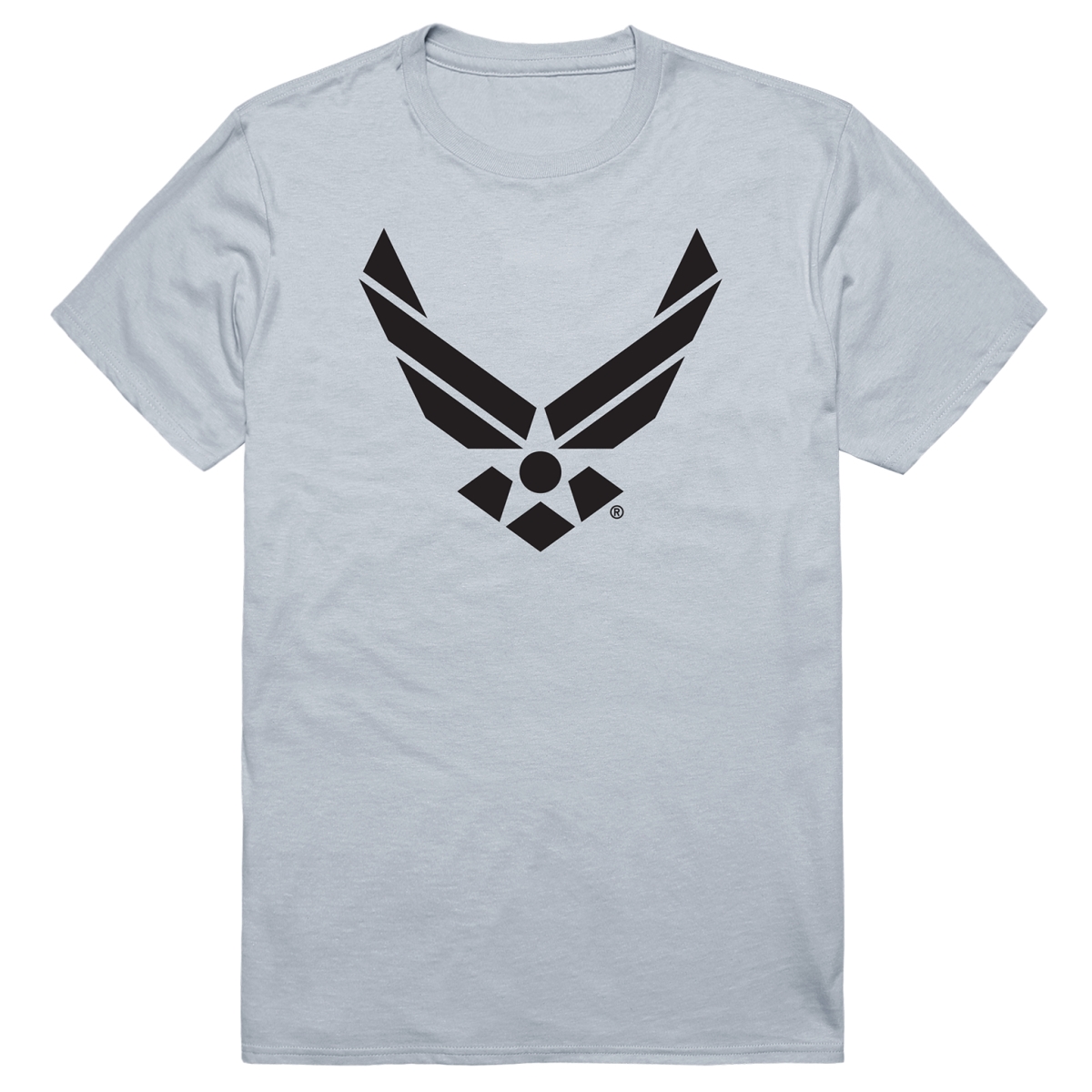 AM5-AF1-SIL-02 Basic Military US Air Force 1 Short Sleeve T-Shirt, Silver - Medium