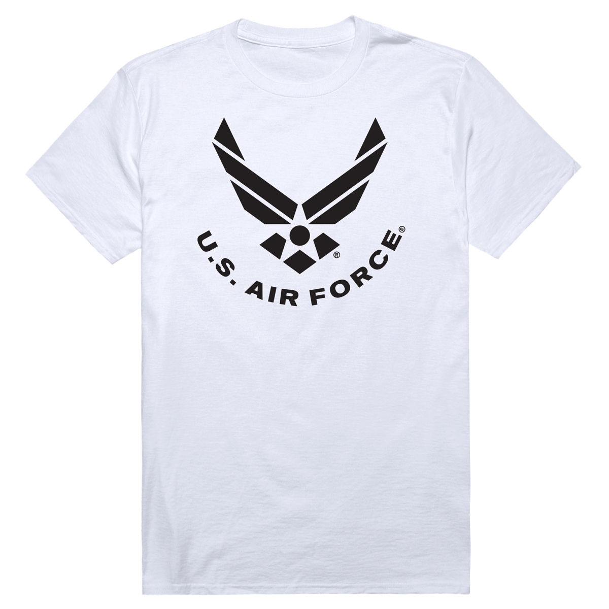 AM5-AF2-WHT-02 Basic Military US Air Force 2 Short Sleeve T-Shirt, White - Medium