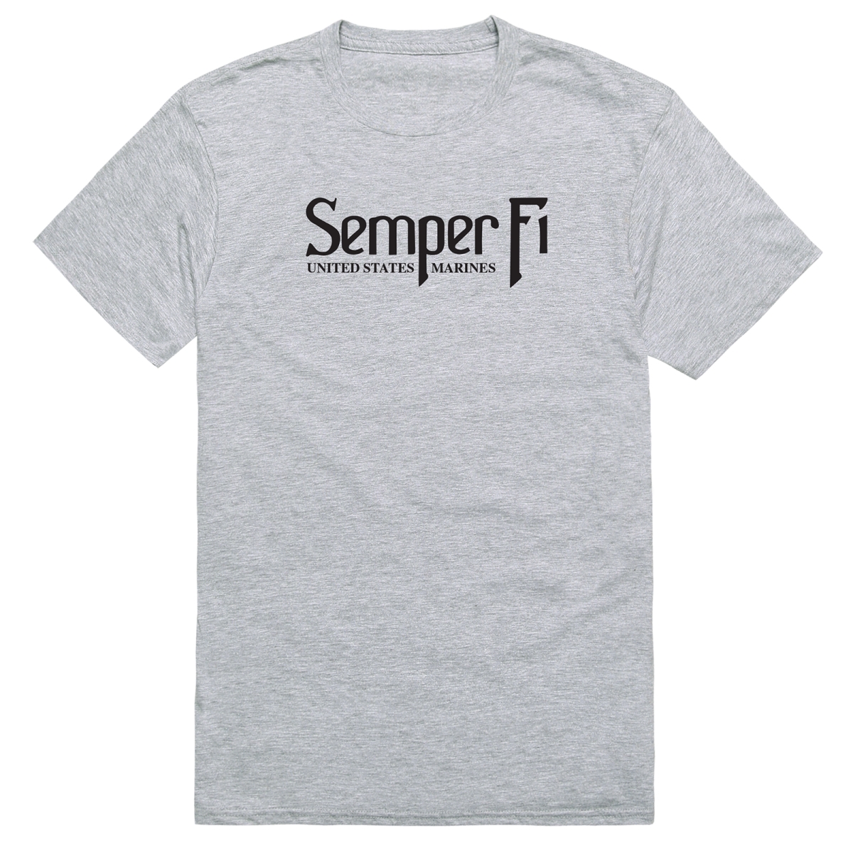 AM5-MC8-HGY-04 Basic Military US Marines 8 Short Sleeve T-Shirt, Heather Gray - Extra Large
