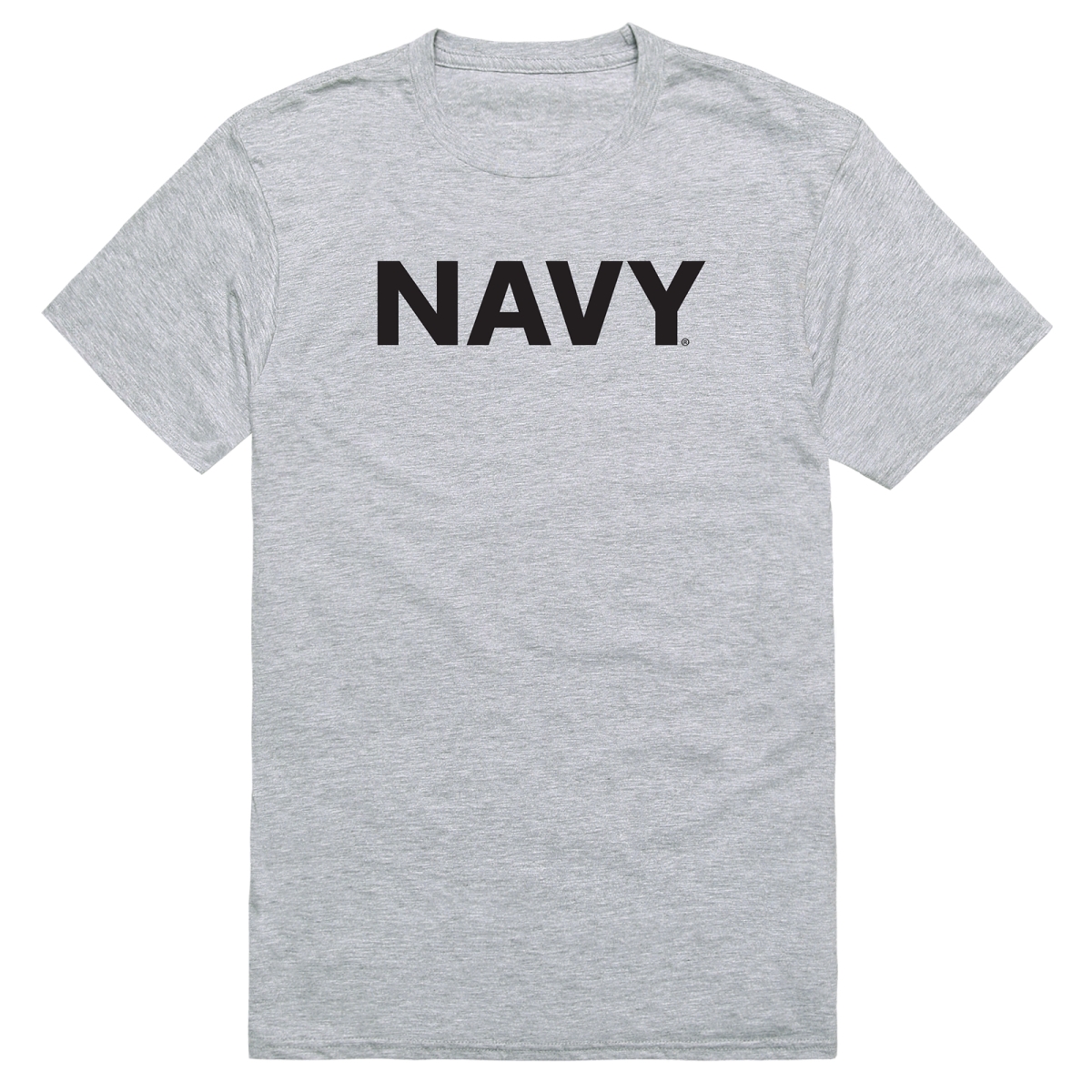 AM5-NA3-HGY-02 Basic Military US Navy 3 Short Sleeve T-Shirt, Heather Gray - Medium