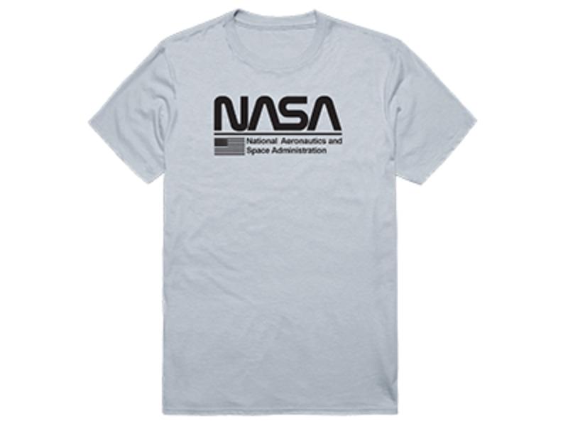 AM5-NS3-SIL-04 Basic Military NASA 3 Short Sleeve T-Shirt, Silver - Extra Large