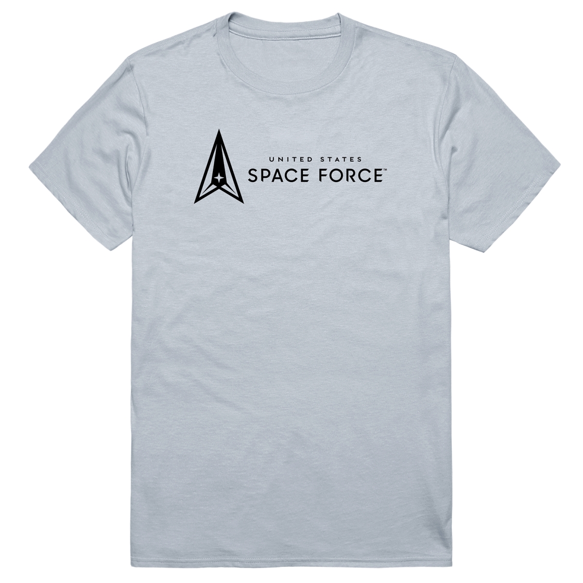 AM5-SF4-SIL-04 Basic Military US Space Force 4 Short Sleeve T-Shirt, Silver - Extra Large