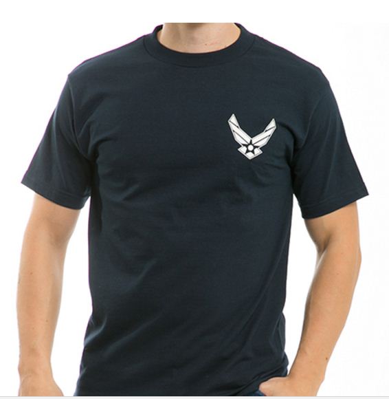 Classic Military T-Shirts, Navy - Small