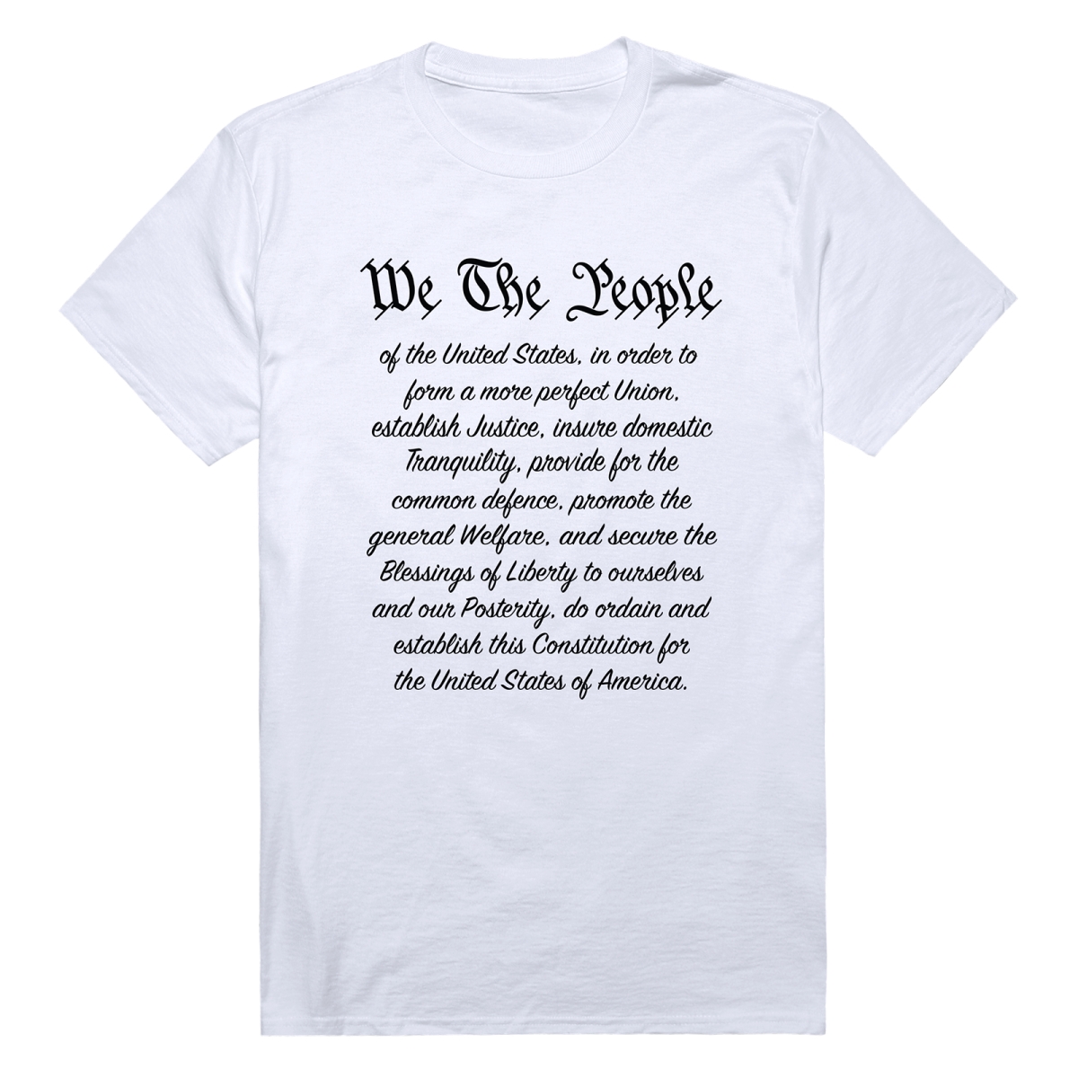 AN3-242-WHT-04 America Anniversary We the People Short Sleeve T-Shirt, White - Extra Large