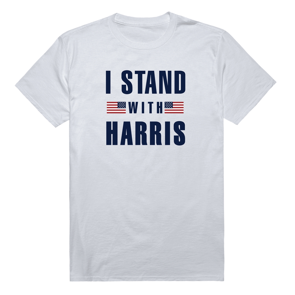 TS9-H05-WHT-02 Campaign Harris 05 Short Sleeve T-Shirt, White - Medium