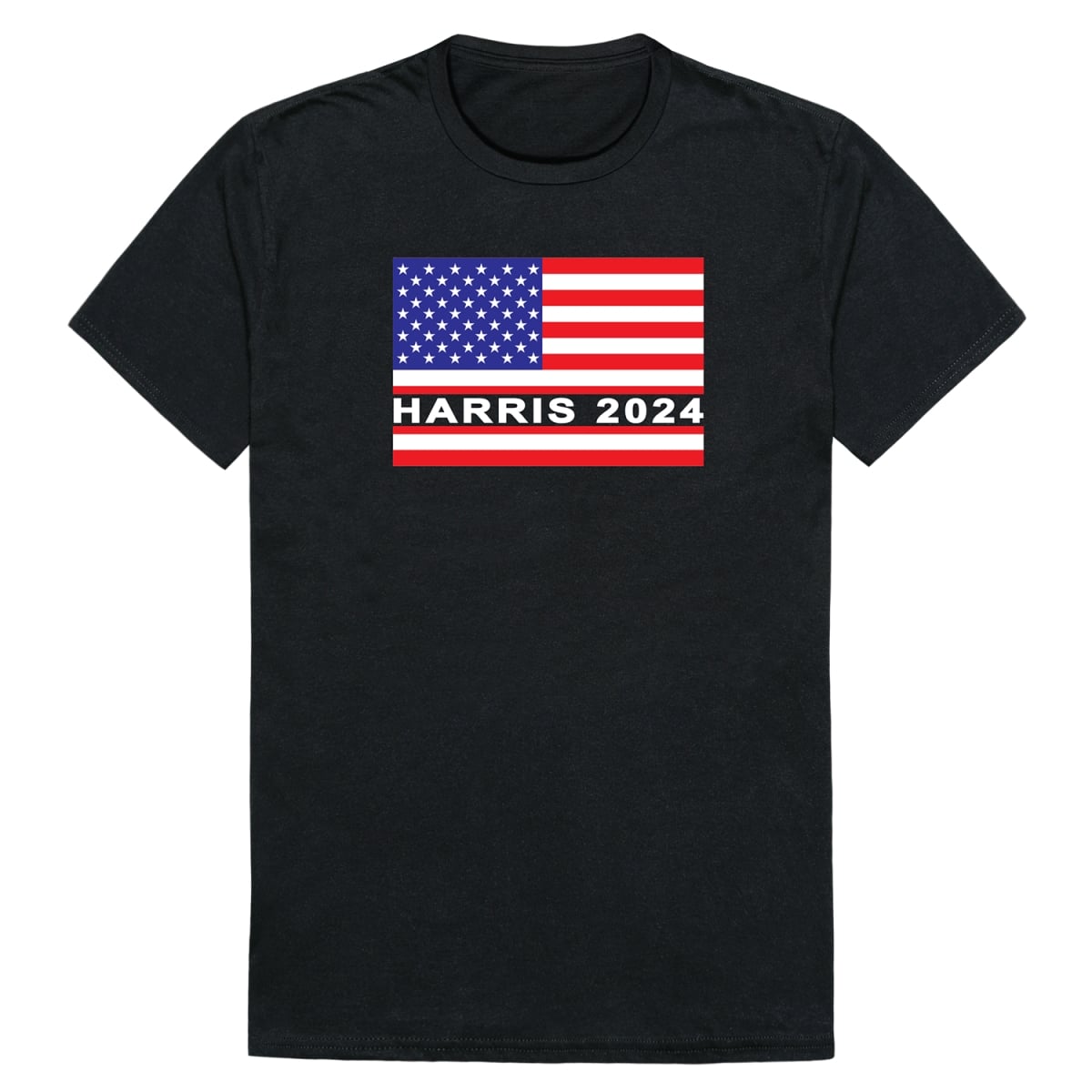 TS9-H06-BLK-02 Campaign Harris 06 Short Sleeve T-Shirt, Black - Medium