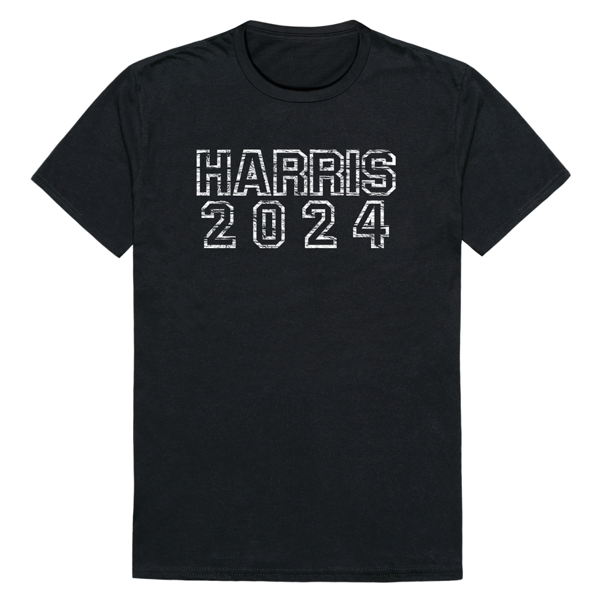 RS9-HAR-BL2-01 Distressed Campaign Harris Short Sleeve T-Shirt, Black - Small