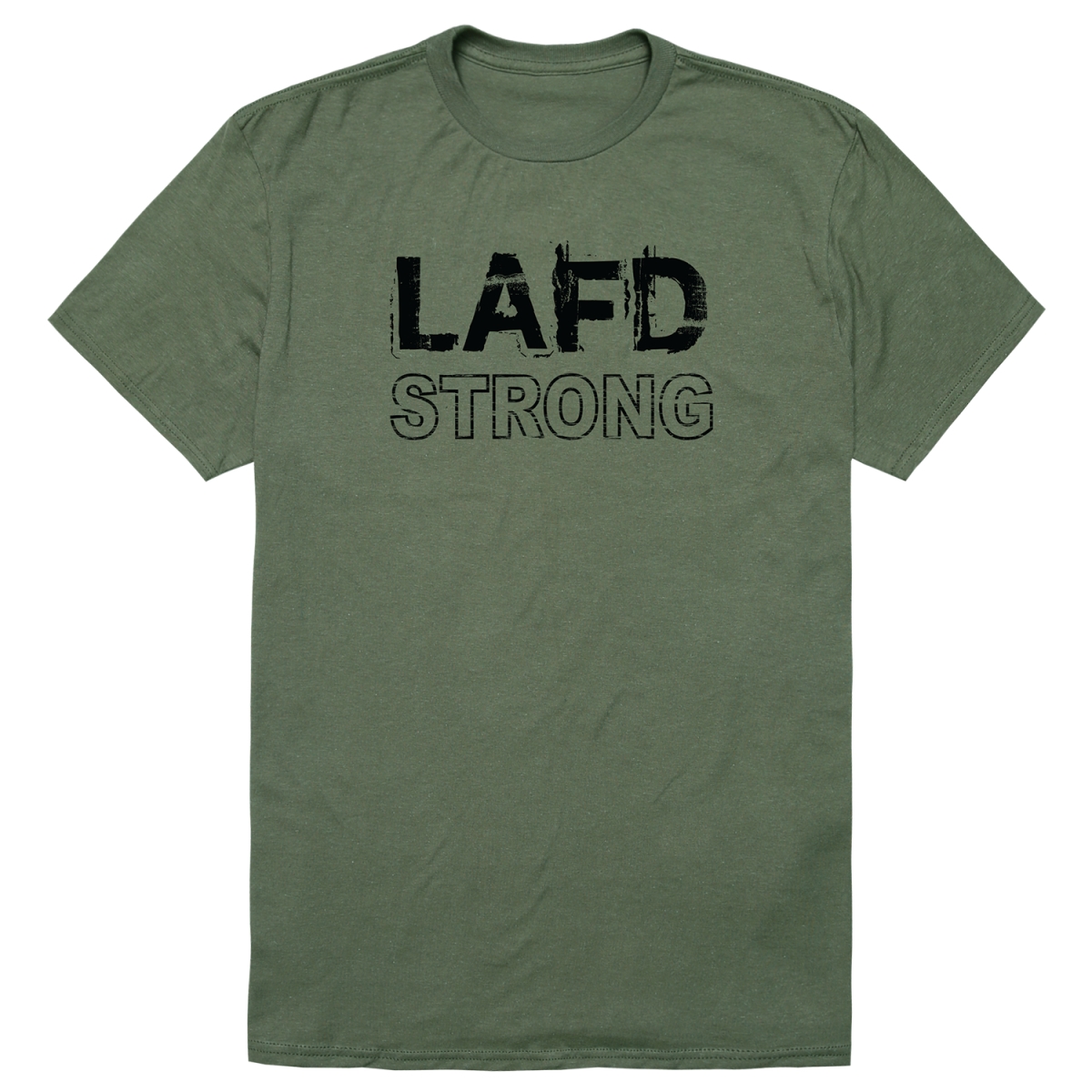 RT1-ST1-OLV-02 Distressed Strong 1 Short Sleeve T-Shirt, Olive - Medium