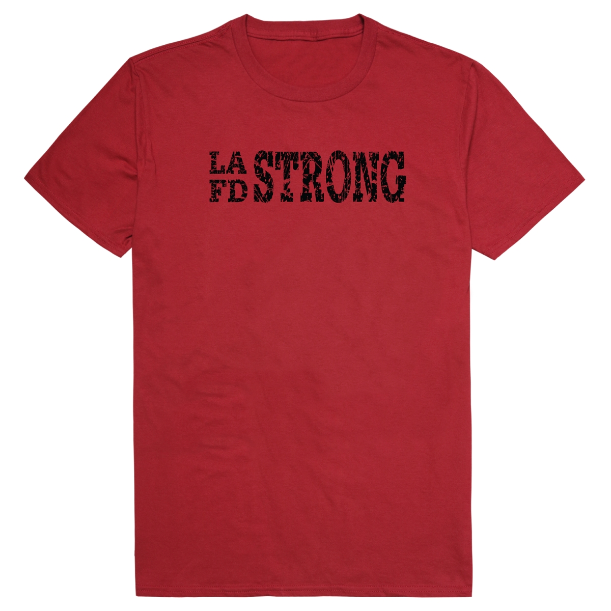 RT1-ST2-CAR-02 Distressed Strong 2 Short Sleeve T-Shirt, Cardinal - Medium