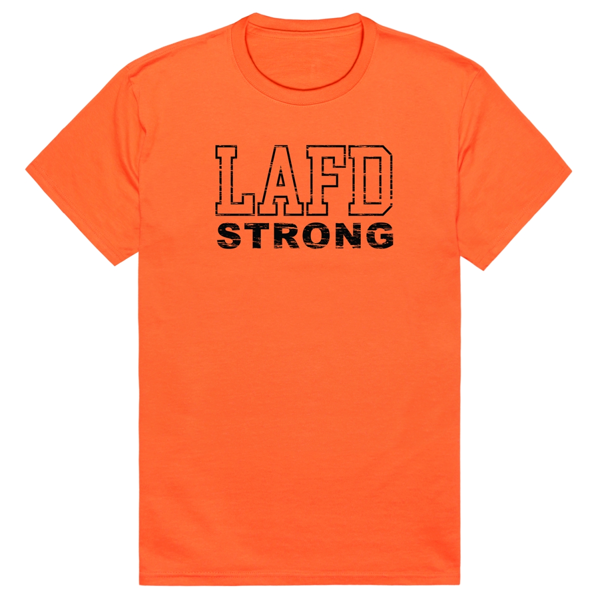 RT1-ST6-ORN-03 Distressed Strong 6 Short Sleeve T-Shirt, Orange - Large