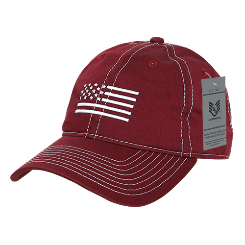 A03-USA4-CAR Relaxed Graphic Cap - Cardin, White US Flag