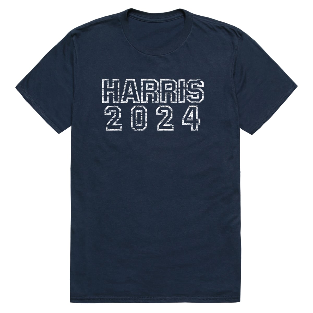 RS9-HAR-NA2-01 Distressed Campaign Harris Short Sleeve T-Shirt, Navy - Small
