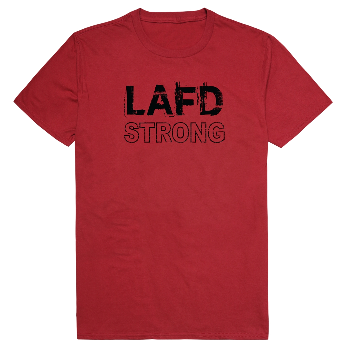 RT1-ST1-CAR-02 Distressed Strong 1 Short Sleeve T-Shirt, Cardinal - Medium