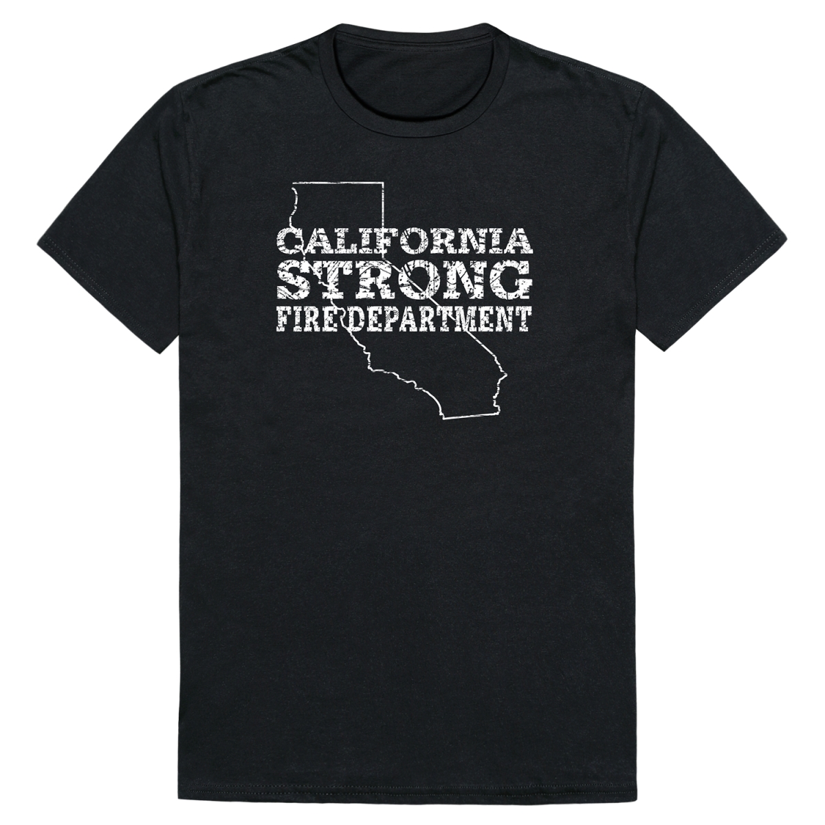 RT1-ST4-BLK-02 Distressed Strong 4 Short Sleeve T-Shirt, Black - Medium