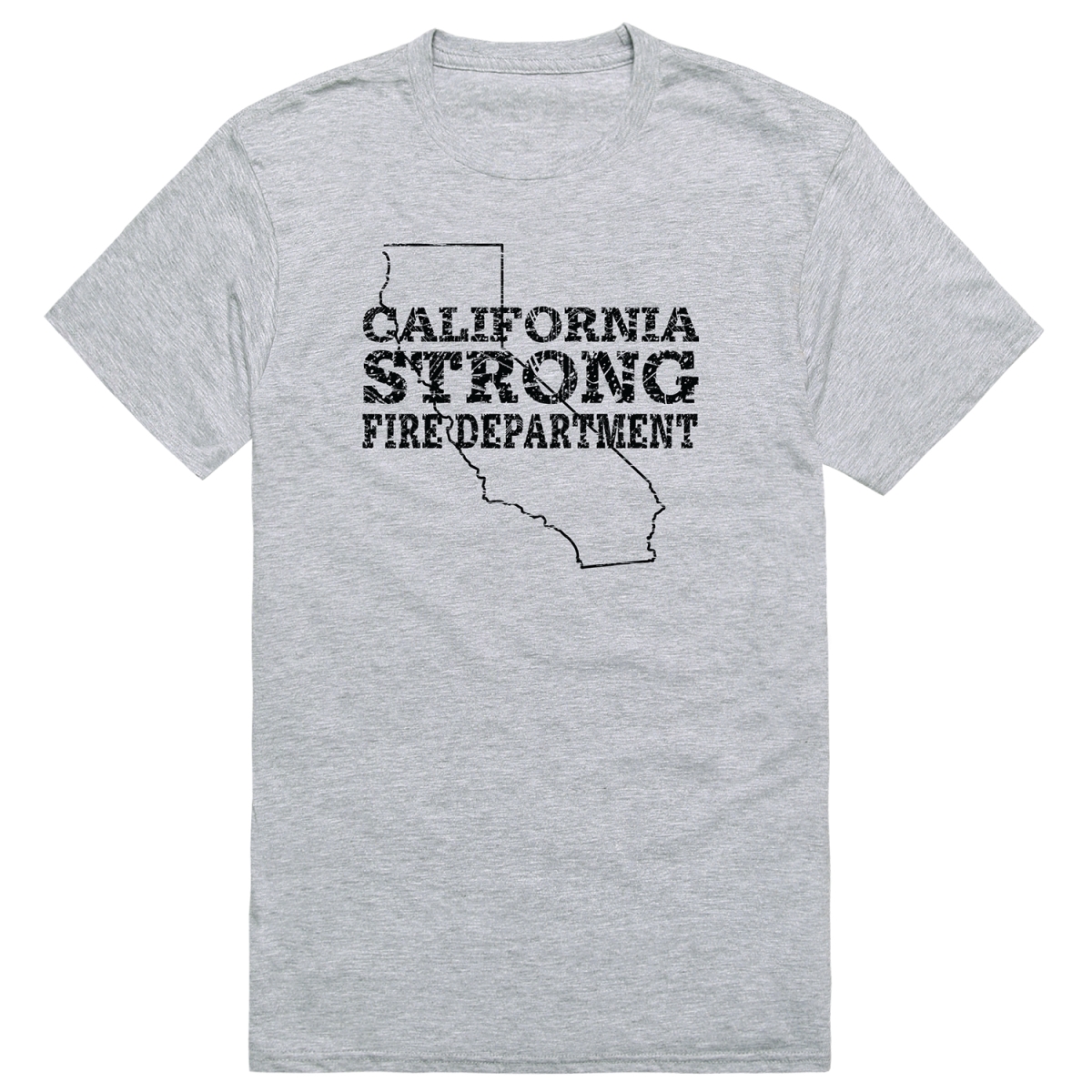 RT1-ST4-HGY-04 Distressed Strong 4 Short Sleeve T-Shirt, Heather Gray - Extra Large