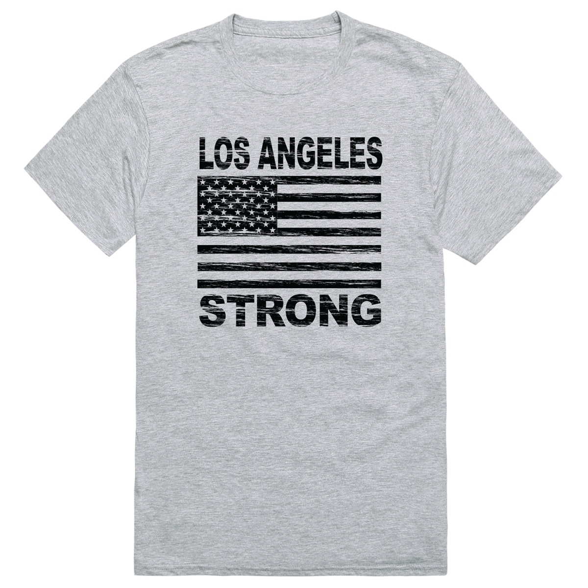 RT1-ST7-HGY-02 Distressed Strong 7 Short Sleeve T-Shirt, Heather Gray - Medium