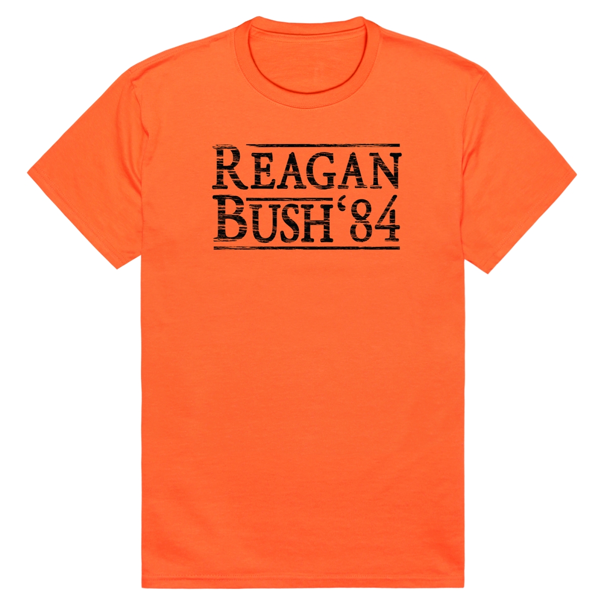 RS9-RE1-ORN-02 Distressed Campaign Reagan 1 Short Sleeve T-Shirt, Orange - Medium