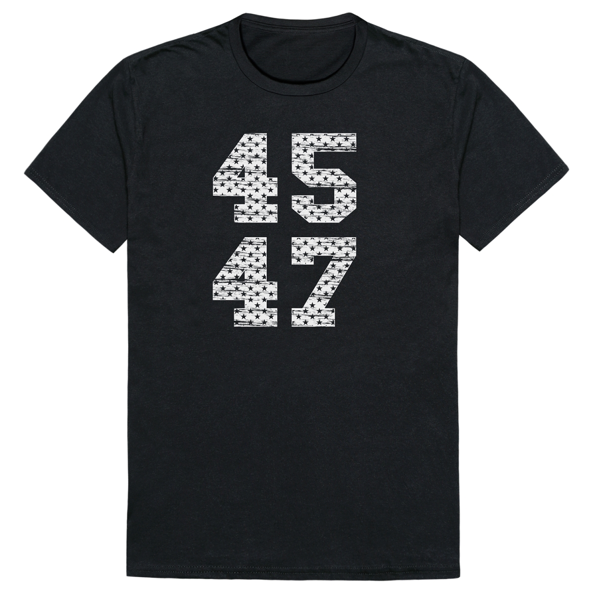 RS9-TR8-BLK-02 Distressed Campaign Trump 8 Short Sleeve T-Shirt, Black - Medium