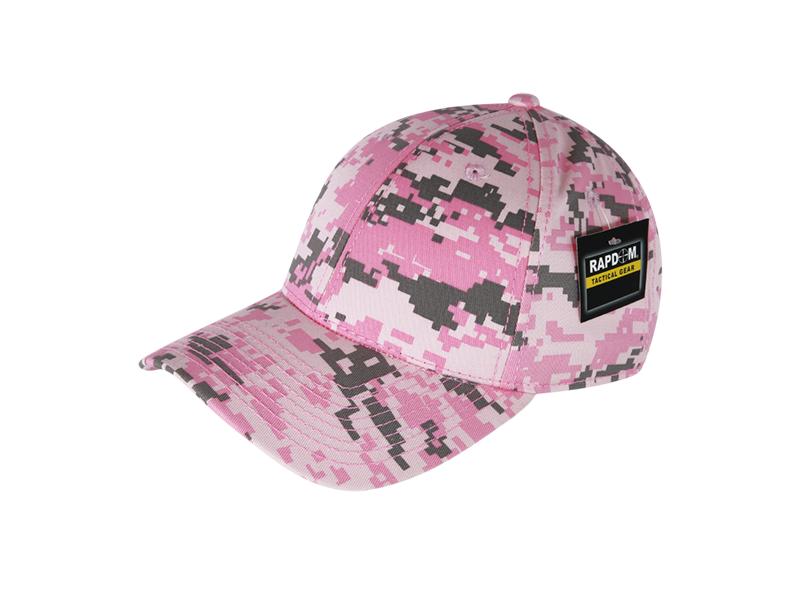 T66-PKD Low Crown Structured Camo Tactical Cap, Pink Digital
