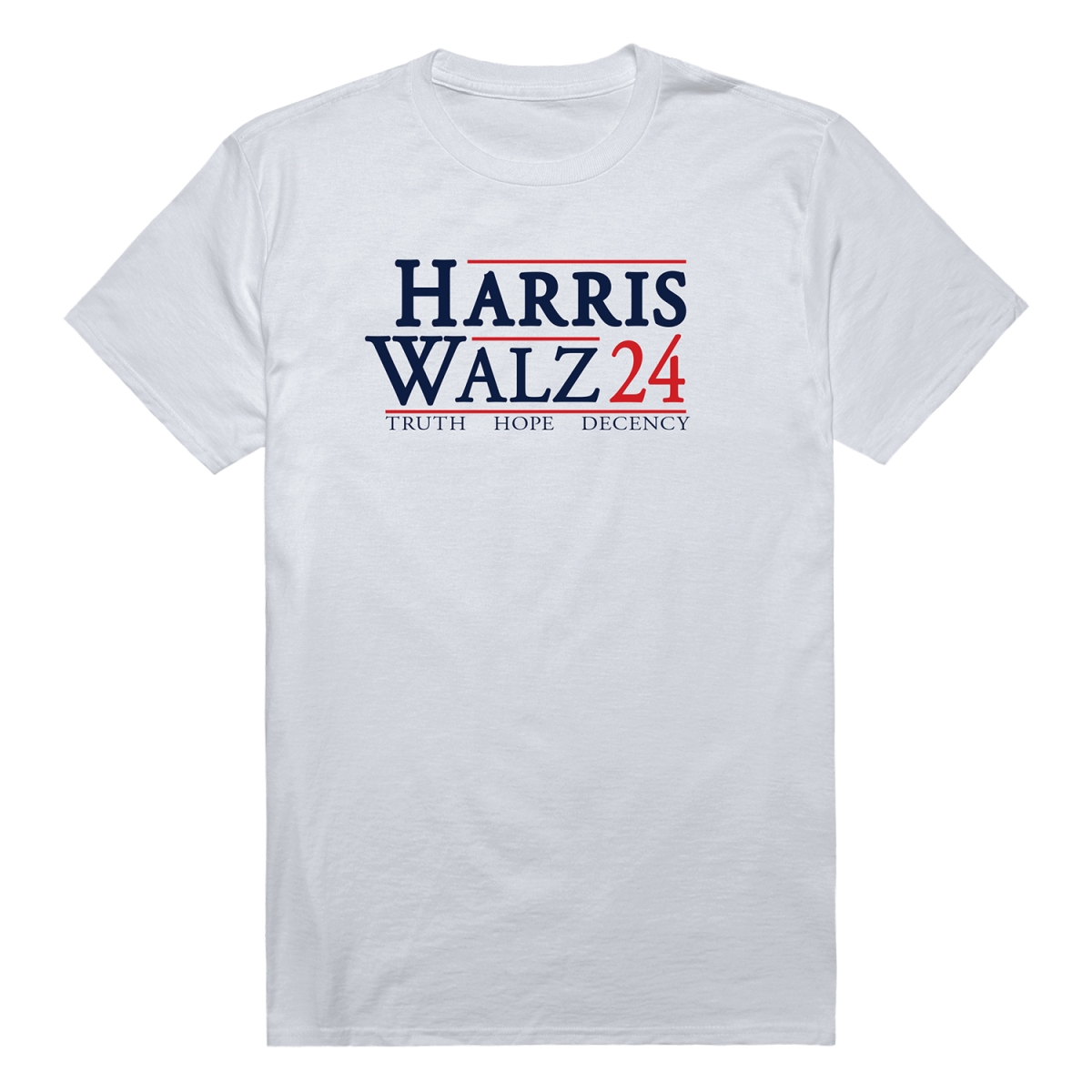 TS9-H08-WHT-02 Campaign Harris 08 Short Sleeve T-Shirt, White - Medium