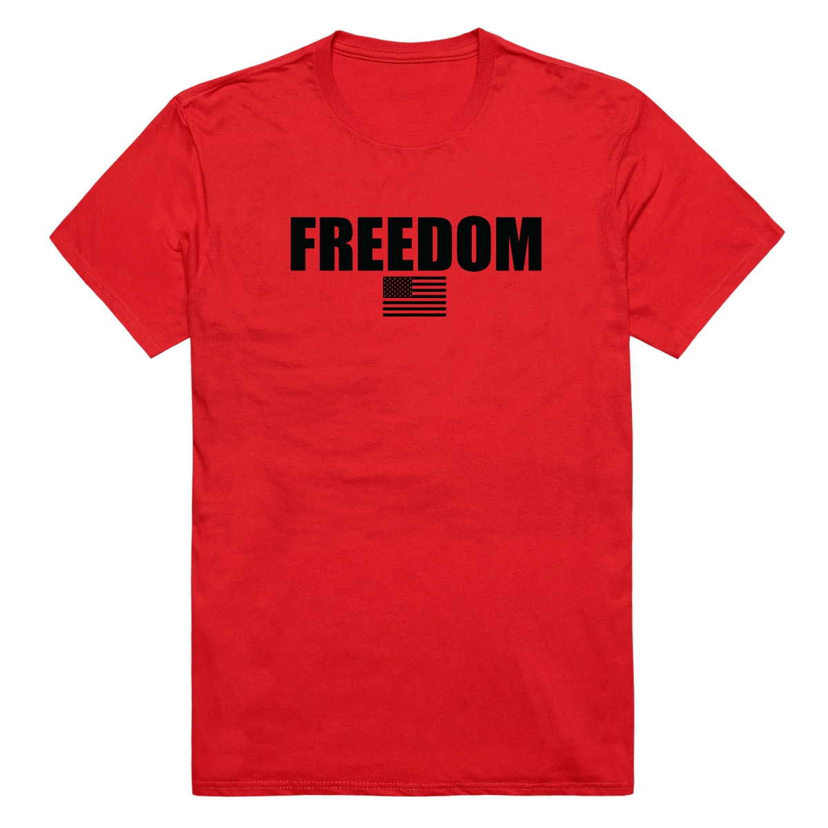 AM3-235-RED-04 America Basic Freedom US Flag Short Sleeve T-Shirt, Red - Extra Large